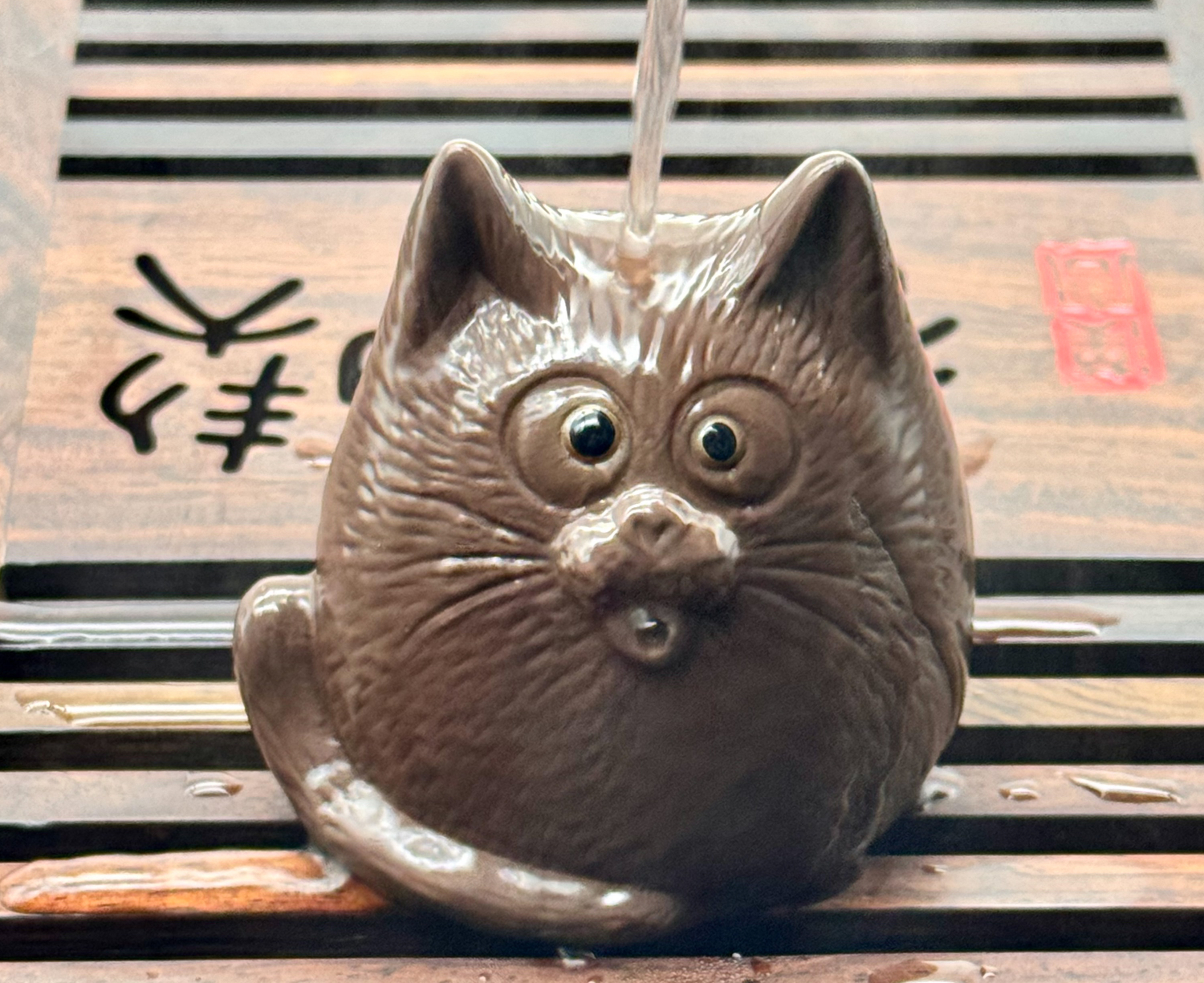 Чайная фигурка &laquo;Кот&raquo; из исинской глины
