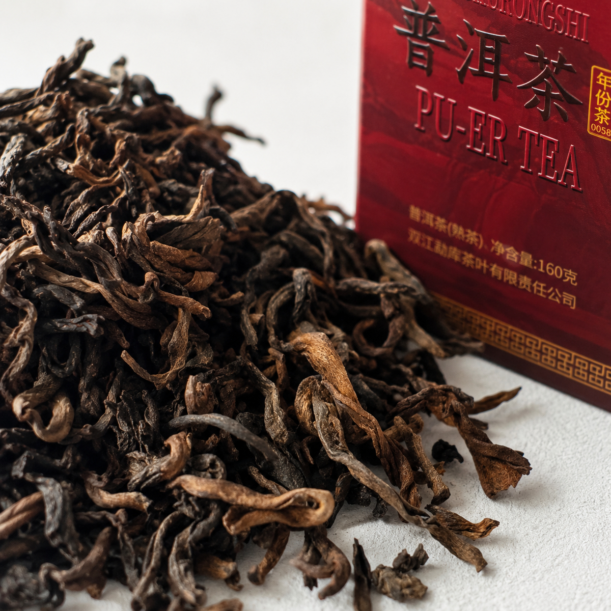 Рассыпной Шу Пуэр Mengku Rongshi 0058 сухой чайный лист